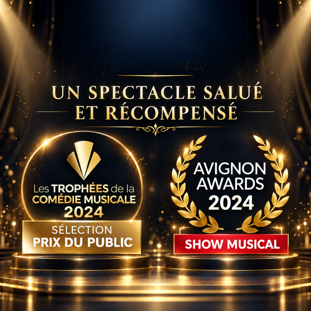 Gabor et les chapeaux rouillés récompensé : sélection Prix du Public 2024 aux Trophées de la Comédie Musicale et Avignon Awards 2024 Show Musical